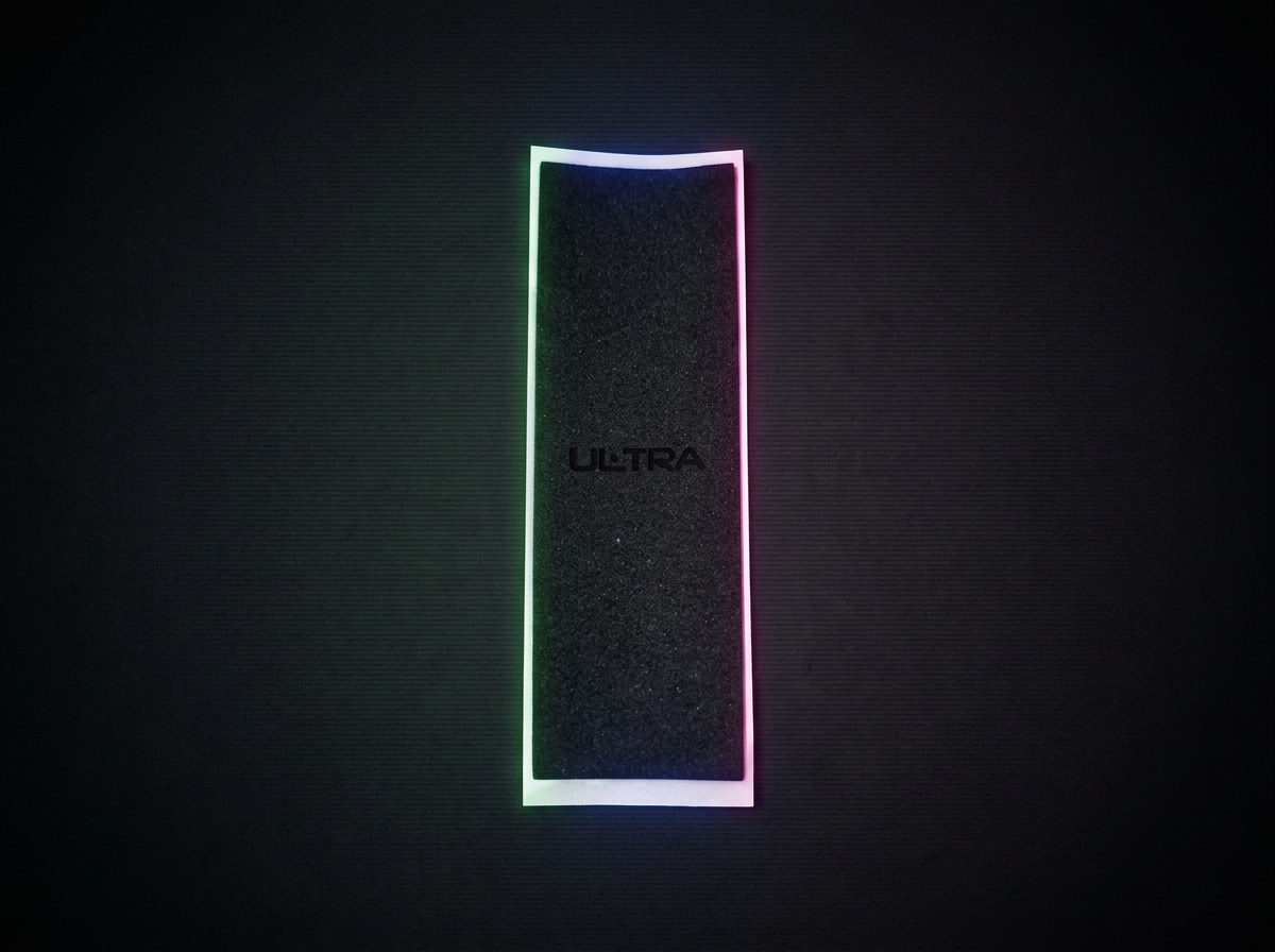 Ultra Grip Tape — bottom graphic of the handmade fingerboard deck